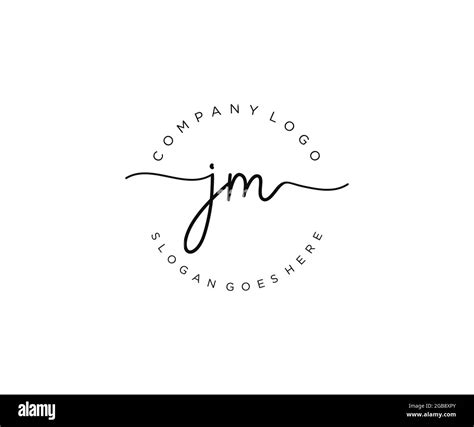 Jm Feminine Logo Beauty Monogram And Elegant Logo Design Handwriting Logo Of Initial Signature