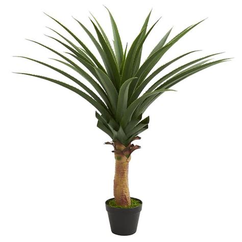 Nearly Natural Indoor 3.5 ft. Agave Artificial Plant 6334 - The Home Depot