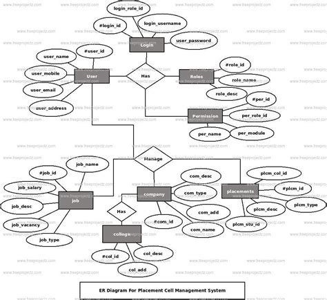 Er Diagram For Placement Management System Ermodelexample Com Riset