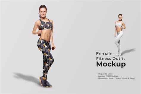 Premium Psd Female Fitness Outfit Mockup