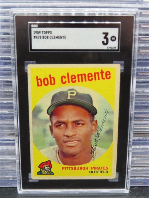 Topps Roberto Bob Clemente Sgc Pittsburgh Pirates Vg Ebay