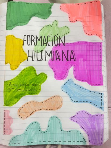 Portada de formación humana en 2024 Portada de cuaderno de ciencias