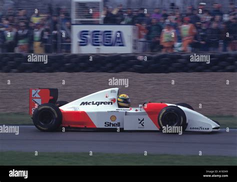 Ayrton Senna In His Mclaren Ford Mp4 8 On The First Lap Of The 1993