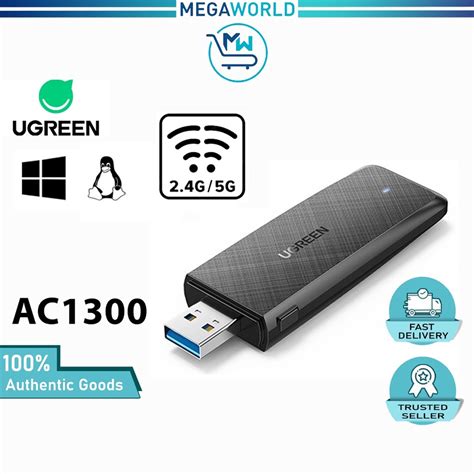 Ugreen Ac1300 Wifi Adapter Wireless Adapter 1300mbps 5ghz 2 4ghz Dual