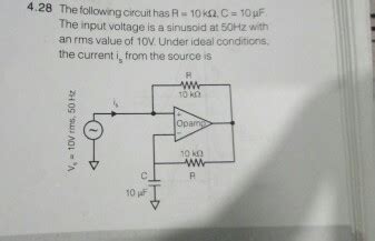 Solved The Following Circuit Has R K Ohm C Mu F Chegg