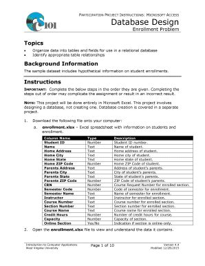 Fillable Online Cs101 Wvu PARTICIPATION PROJECT INSTRUCTIONS MICROSOFT