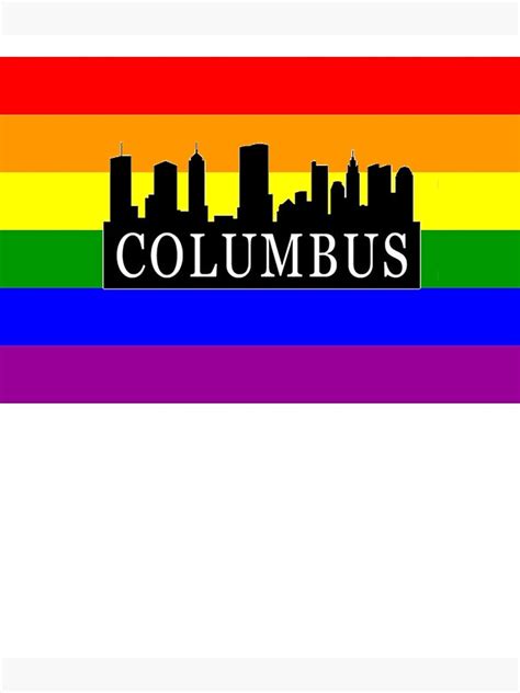 Póster Camisa del orgullo gay de Columbus Ohio Camisa con la bandera