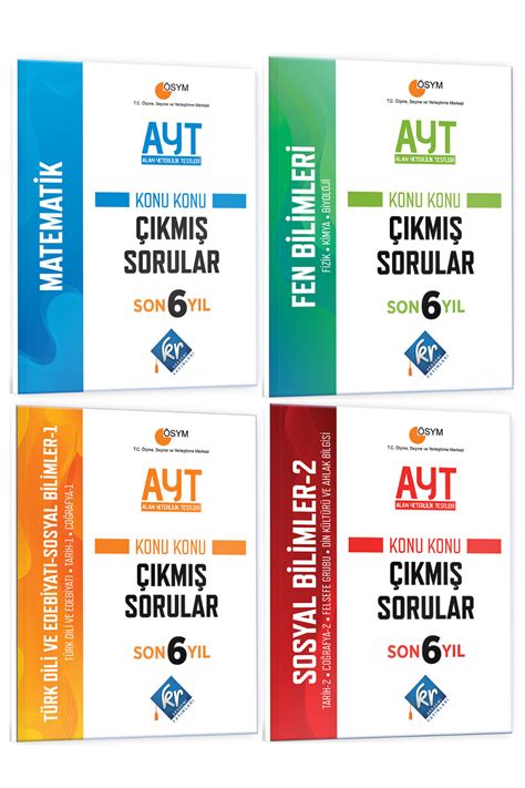 AYT Matematik Fen Bilimleri Edebiyat Sosyal Bilimleri 1 2 Son 6 Yıl