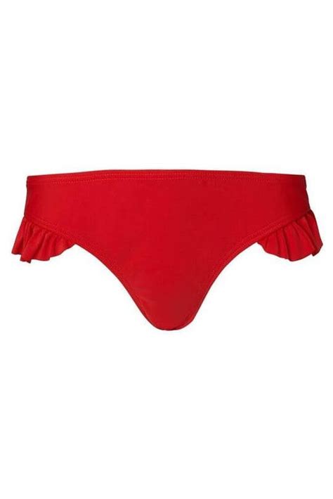 BIKINI VOLANTE ROJO Talla S Color ROJO