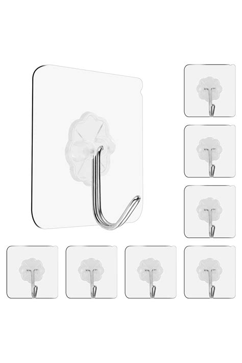 Towel Hooks And Rails Self Adhesive Heavy Duty Universal Wall Hooks 8