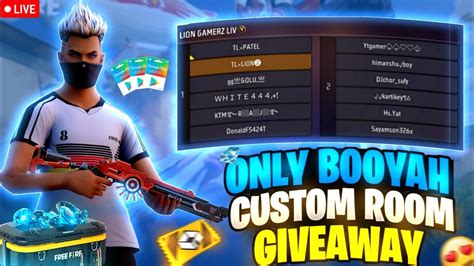 Free Fire Live Giveaway Ff Live Custom Room Giveaway Ff Live