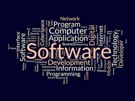 Premium Vector Word Cloud Background Concept For Software Computer