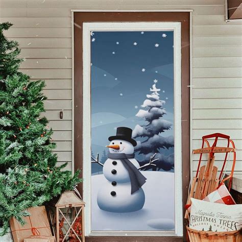 Amazon Kopirit Christmas Winter Snowman Moon Door Cover