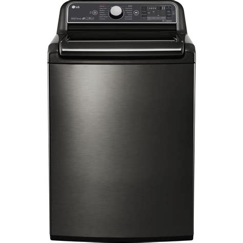 LG 5.2-cu ft High Efficiency Top-Load Washer (Black Stainless Steel ...