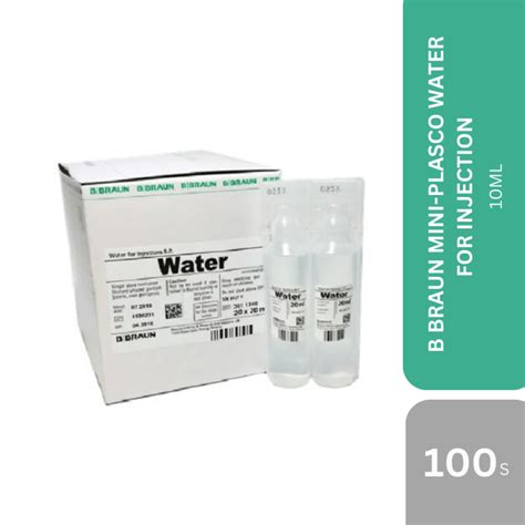 B BRAUN MINI PLASCO WATER FOR INJECTION 10ML X 100s Ihbhealthcare