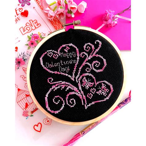 VARIEGATED TWO HEARTS - HAPPY VALENTINES DAY cross stitch pa - Inspire ...