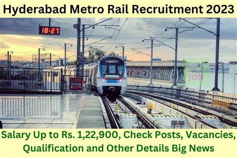 Hyderabad Metro Rail Recruitment 2023 Salary Up To Rs 1 22 900 Check