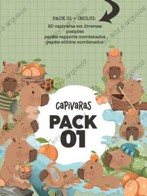 Pack Digital De Capivara Compre Produtos Personalizados No Elo