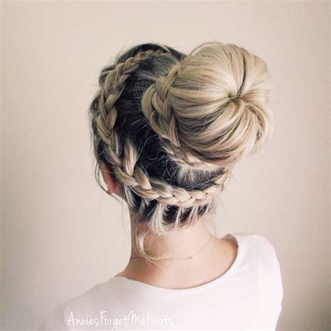 How To Lace Dutch Crown Braid Lace Dutch Braided Bun Ballerina Bun