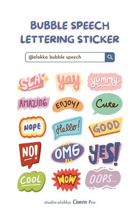 Bubble Speech Sticker Canva Elements Keyword Elements Canva