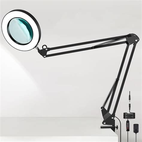 Youkoyi Lampe Loupe Led X Lampe De Bureau Loupe Avec Pince Bras