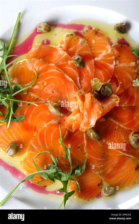 Salmon Carpaccio Food Hi Res Stock Photography And Images Alamy