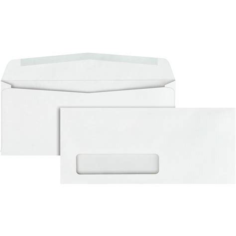 Quality Park No 10 Single Window Business Envelopes With Embossed Ridges