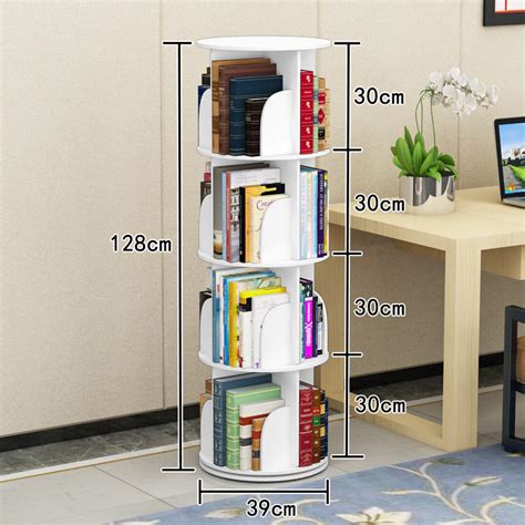 【北歐簡約 免稅】創意旋轉書架360度書櫃簡約置物架兒童收納書架 簡易學生落地書架 蝦皮購物