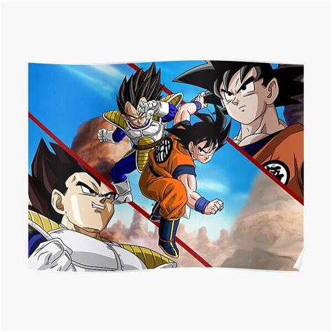 Goku Vs Vegeta Poster For Sale By BlakeArchibald Redbubble