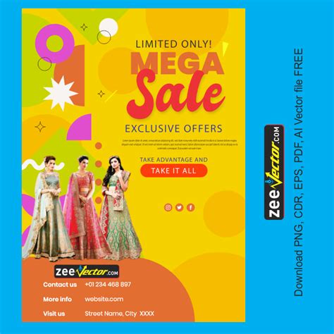 Sale Template Design Vector Free - Vector Design - Cdr, Ai, EPS, PNG, SVG