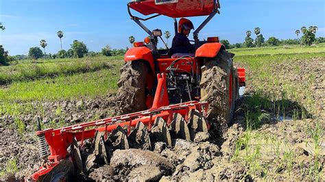 Tractor Kubota M Su Plow Field Mud Tractor Khmer Farmer Youtube