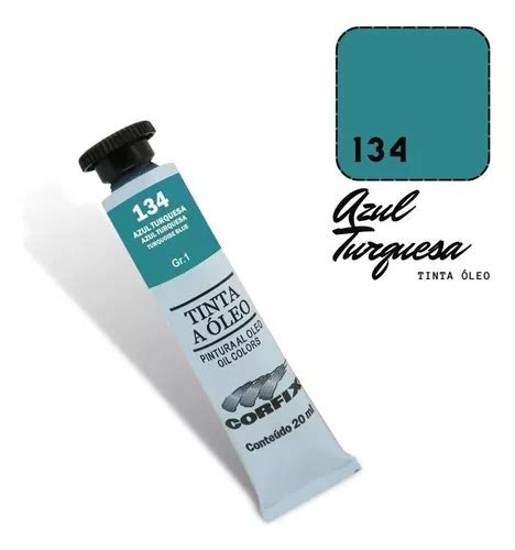 Tinta Óleo 20ml G1 134 Azul Turquesa Corfix MercadoLivre