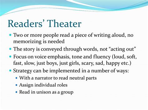 Example Of Readers Theater