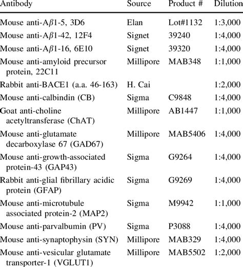 Primary Antibodies Used In The Present Study Download Table