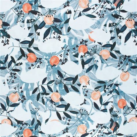 Tissu Coton Dashwood Studio Spice Cygne Bleu MPM