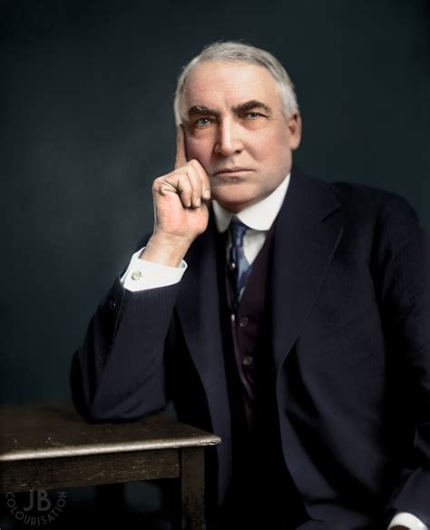 29th Us President Warren G Harding C1920 Rcolorization