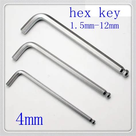 100pcslot High Quality 4mm Hex Key Allen Wrench With Ball Tipball