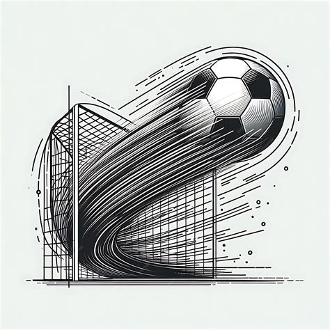 Premium Photo | A drawing of a football a soccer ball goal illustration