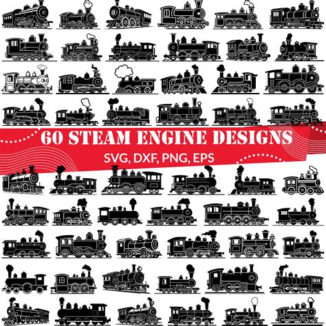 steam engine svg bundle locomotive svg steam engine dxf steam engine