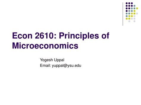 PPT Econ 2610 Principles Of Microeconomics PowerPoint Presentation