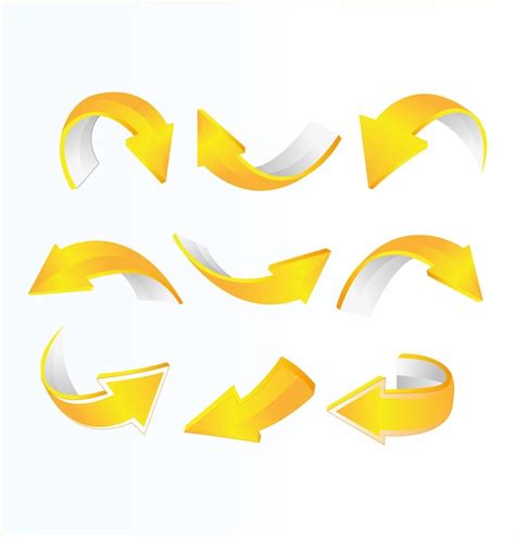 Premium Vector A White Background With Yellow Arrows Pointing To The