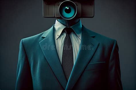 Male Mannequin Wearing A Suit And Vr Headset Generative Ai Stock