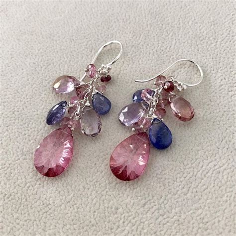 Pierre Semi Pr Cieuse Boucles Doreilles En Argent Sterling Etsy