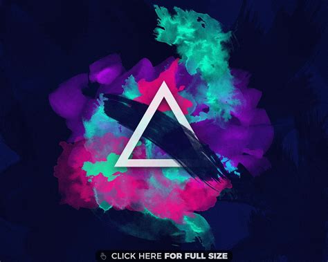 Abstract Triangle Abstract Art Wallpaper, Neon Wallpaper, Widescreen Wallpaper, Painting ...