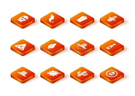 Set Mexican Sombrero Hot Chili Pepper Pod Nachos Corn Cactus Skull Coin And Tabasco Sauce