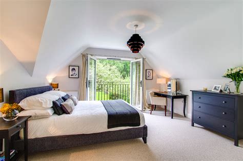 Master Bedroom With French Doors And A Juliet Balcony Modern