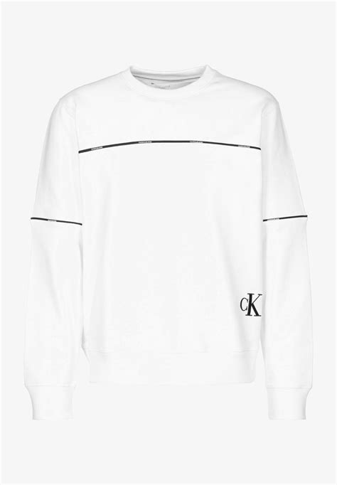 Calvin Klein Jeans Regular Piping Sweatshirt Bright Whiteblanc