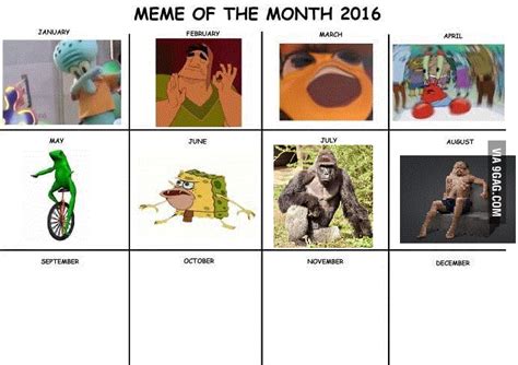 Meme Calendar So Far In 2016 9GAG