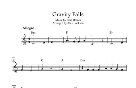 Gravity Falls Main Theme Arr Alex Isackson Hoffman Academy By