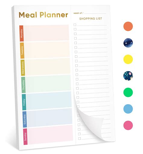 Buy Magnetic Meal Planner And Grocery List For Fridge 52 Undated